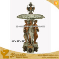 large brass tiered lady fountain with animal for garden decoration